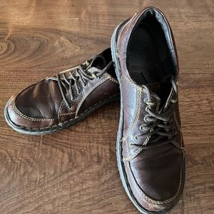 Born brown leather loafers